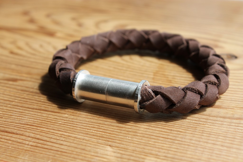 Armband bruin leer en zilveren sluiting