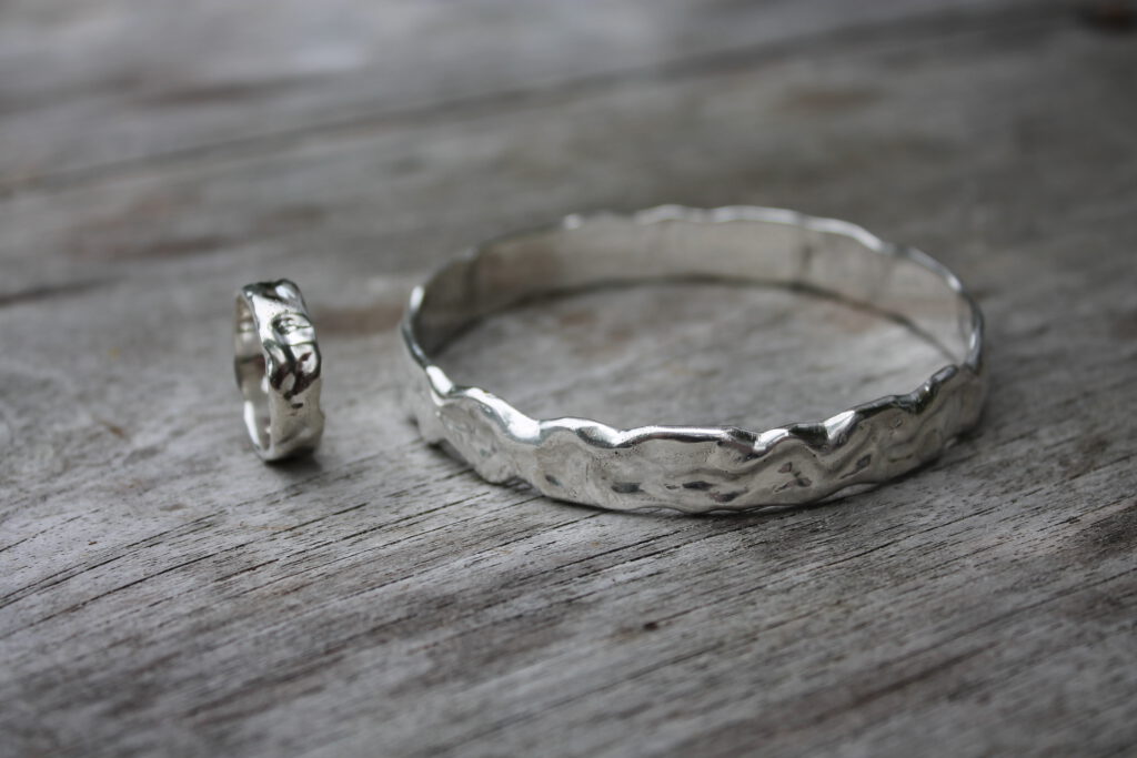 Zilveren armband en ring